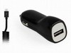 SBP-1501MC-V  NITRO, вых.ток 1А, 1USB + витой кабель MicroUSB, черное 12/5V