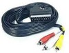 Кабель межблочный BW1111 SCART 3 RCA, с переключателем, 1.5м